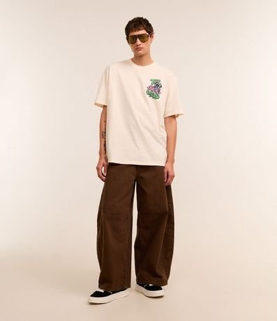 Remera Relaxed en Algodón con Estampa de Pulpo y Letras 5