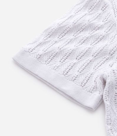 Polo Manga Corta en Punto Texturizado con Rombos 5