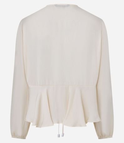 Blusa Manga Larga con Lazo Delantero y Puños Elástico 2