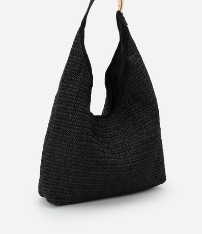 Bolsa de Playa Saco en Paja con Asa de Metal 5