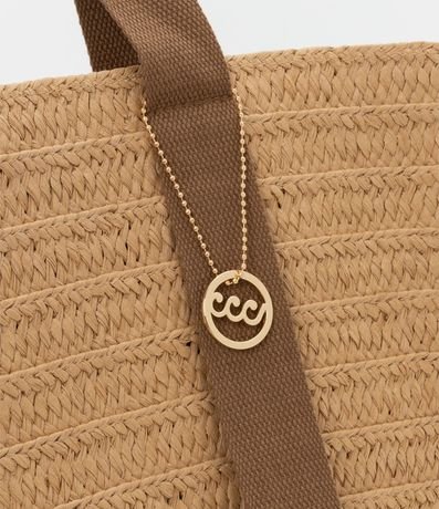 Bolsa de Playa en Paja con Asas Contrastantes 4