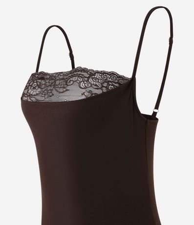 Body con Elastano Escote Degagê y Detalle en Encaje 5