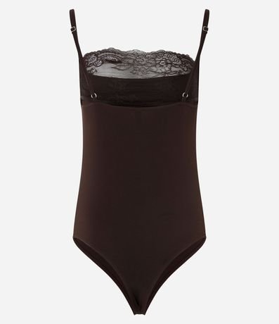 Body con Elastano Escote Degagê y Detalle en Encaje 6