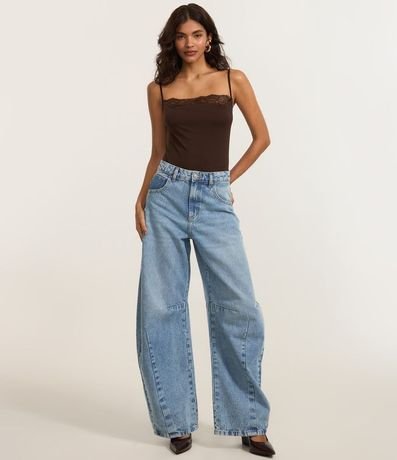 Body con Elastano Escote Degagê y Detalle en Encaje 2