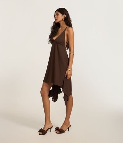 Vestido New Midi en Tule con Breteles y Puntas Laterales 1