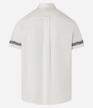 Camisa Comfort en Algodón con Bordado Floral 8