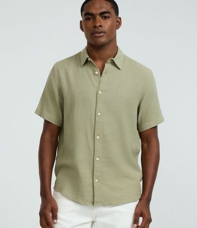 Camisa Comfort en Algodón con Textura