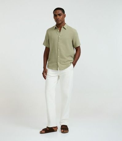 Camisa Comfort en Algodón con Textura 2