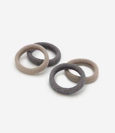 Kit 04 Elásticos para el Pelo con Revestimiento Brillante 2