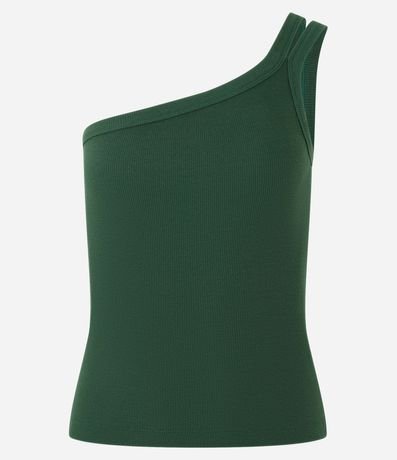 Blusa en Rib con Un Hombro Único y Asa Doble 4