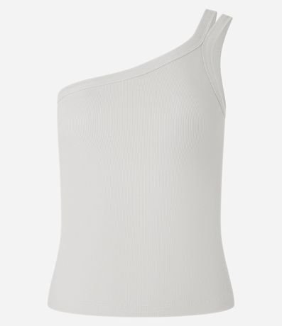 Blusa en Rib con Un Hombro Único y Asa Doble 5