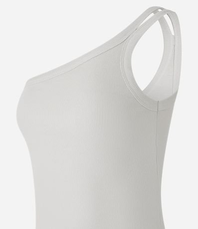 Blusa en Rib con Un Hombro Único y Asa Doble 6
