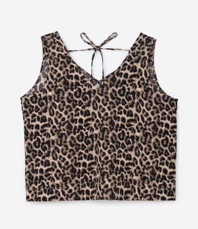Blusa sin Manga en Airflow con Animal Print Curve & Plus Size 6