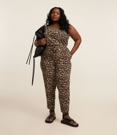 Blusa sin Manga en Airflow con Animal Print Curve & Plus Size 2