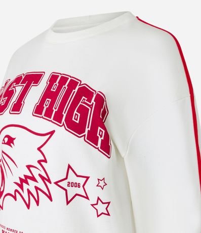 Algodón con Forro Fleece y Estampa East High 2