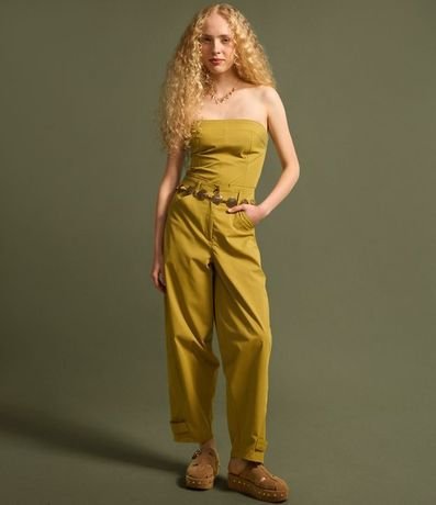 Pantalón Balloon en Sarga con Martingale en la Parte Baja 6