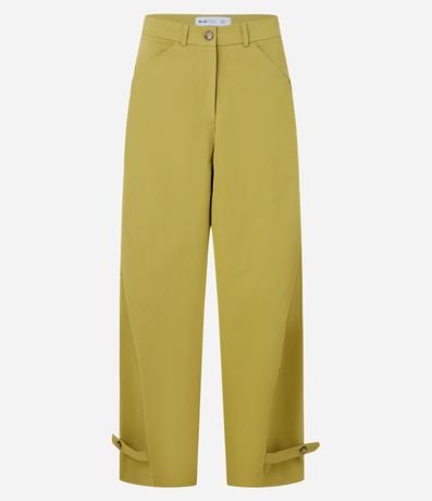 Pantalón Balloon en Sarga con Martingale en la Parte Baja 7