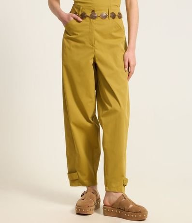 Pantalón Balloon en Sarga con Martingale en la Parte Baja 3