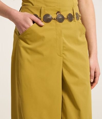 Pantalón Balloon en Sarga con Martingale en la Parte Baja 4