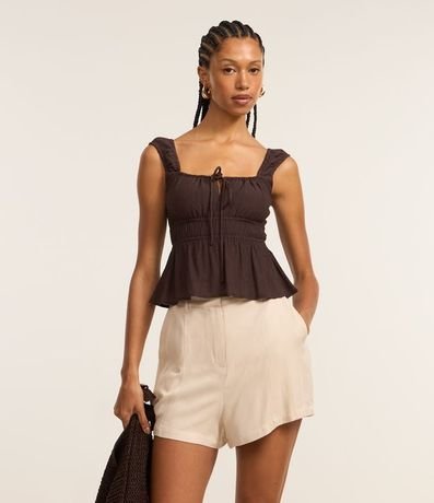 Short Corto Alfaiatado en Viscosa Twill 2