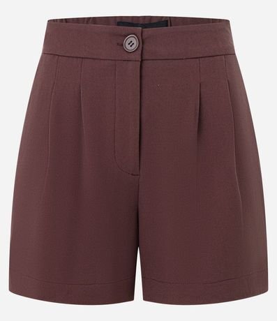 Short en Sastrería con Pliegues y Bolsillos