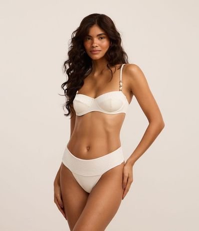 Bikini Bombacha Lateral Ancho en Microfibra Texturizada