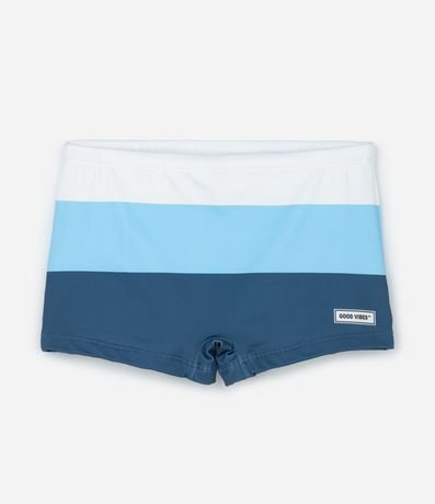 Sunga Infantil con Estampa Bloques de Color - Talle 5 a 14 años