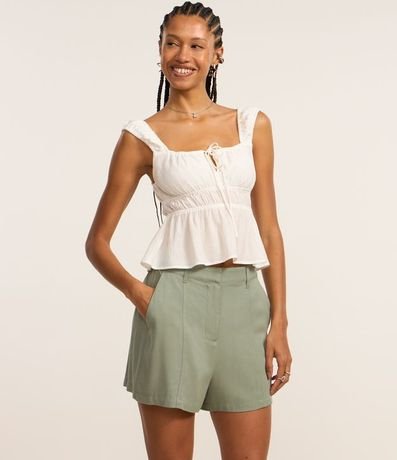 Short Corto Alfaiatado en Viscosa Twill 2