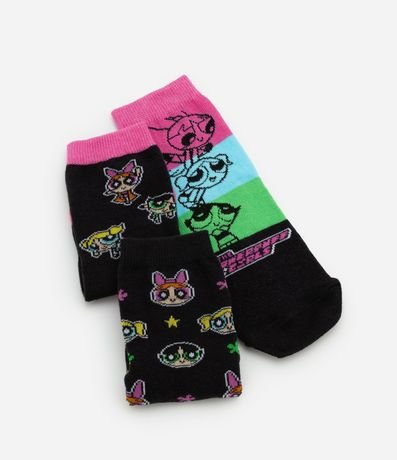 Kit 03 Medias Infantiles Estampa de Las Chicas Super Poderosas -Talle 19 a 34 3
