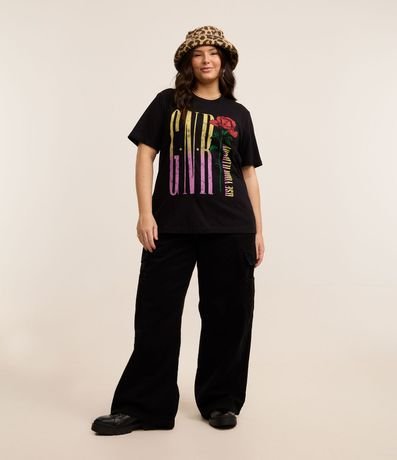 Remera Alargada con Estampa Guns and Roses Curve & Plus Size 2