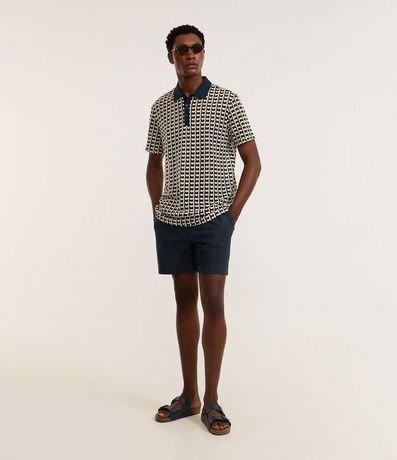 Bermuda en Algodón con Cintura Elástica y Bolsillos