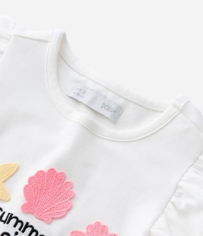 Blusa Infantil con Estampa de Playa y Lettering Summer Girl - Talle 1 a 6 años 4