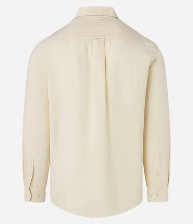 Camisa Ancha en Lino con Cuello Padre 7