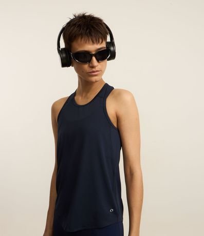 Musculosa Nadador Deportiva en Microfibra con Textura