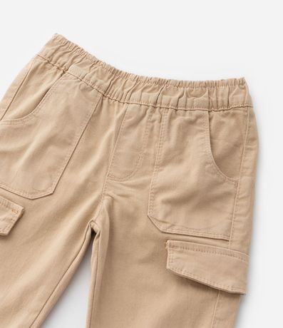 Pantalón Infantil en Sarga con Bolsillo Cargo - Talle 0 a 18 meses 7