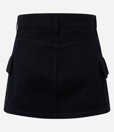 Pollera Corta en Sarga con Bolsillo Cargo 7