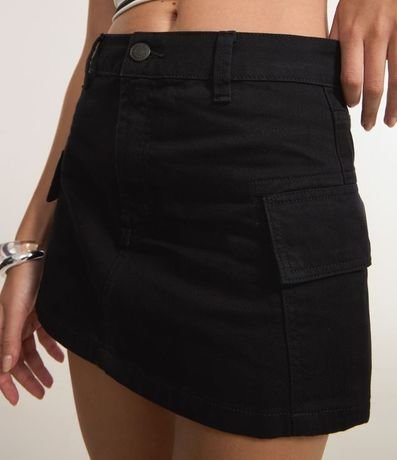 Pollera Corta en Sarga con Bolsillo Cargo 5