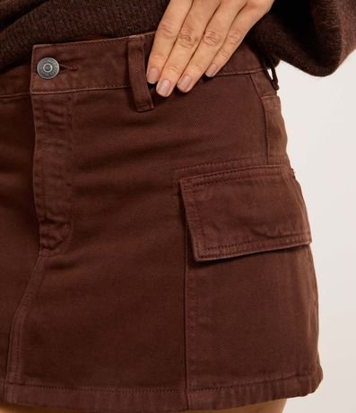 Pollera Corta en Sarga con Bolsillo Cargo 4