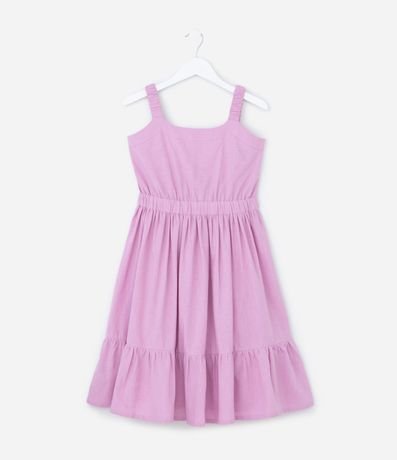 Vestido Infantil en Tricolina con lazo en la espalda - Talle 5 a 14 años