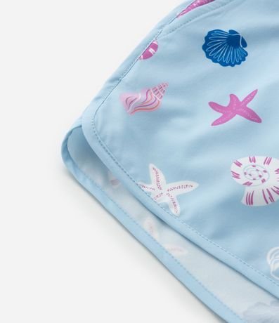 Short Infantil Runner en Microfibra Mini Ícones de Caracolas - Talle 5 a 14 años 5