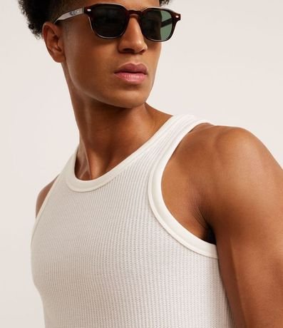 Musculosa Regular en Flamê con Textura 4