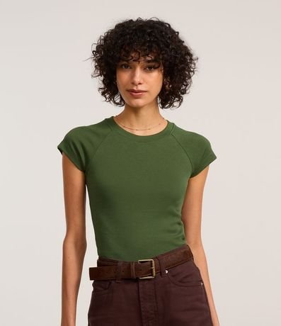 Blusa Corta en Suedine con Sisa Raglán 1