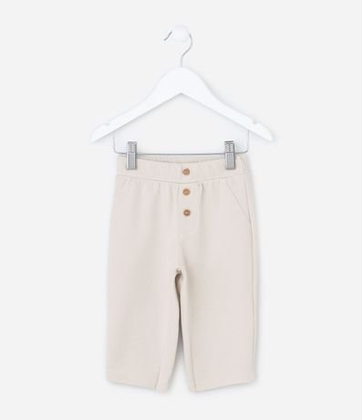 Pantalón Infantil con Botones Texturizada - Talle 0 a 18 meses