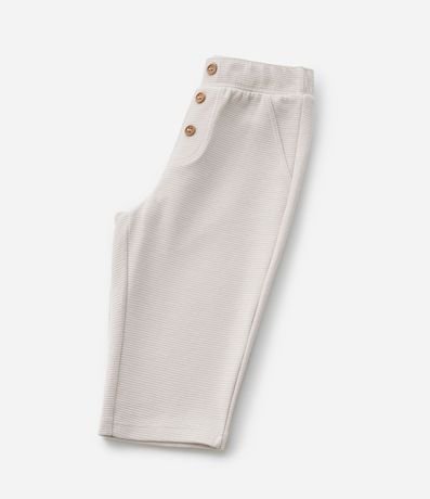 Pantalón Infantil con Botones Texturizada - Talle 0 a 18 meses 4