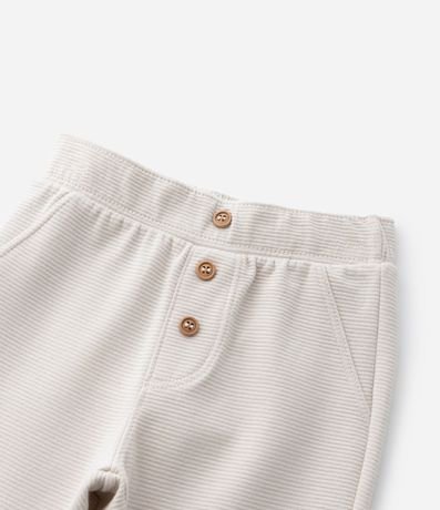 Pantalón Infantil con Botones Texturizada - Talle 0 a 18 meses 5