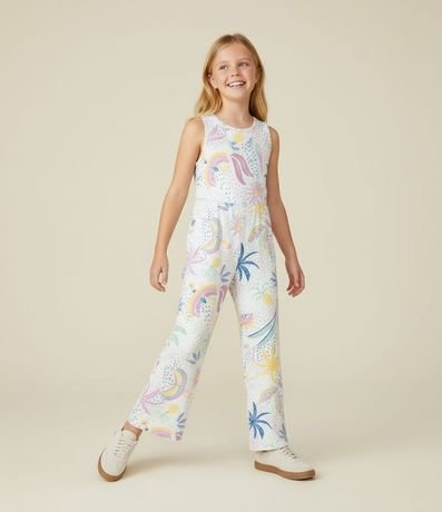 Mono Infantil en Viscolino con Estampa Tropical - Talle 5 a 14 años