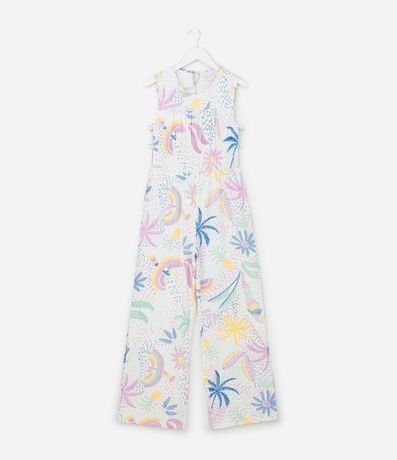 Mono Infantil en Viscolino con Estampa Tropical - Talle 5 a 14 años