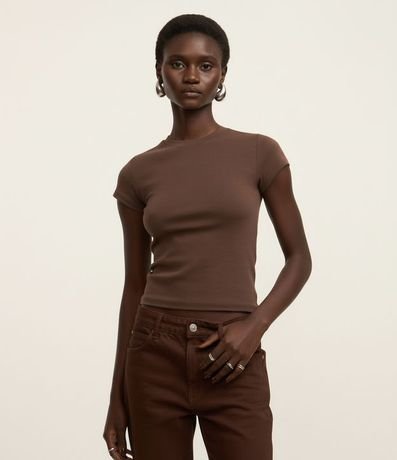 Blusa Básica Justa y Alargada en Rib 4