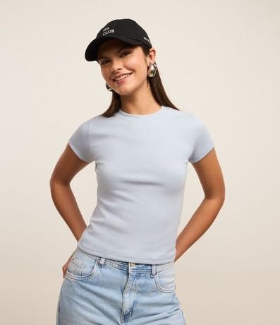 Blusa Básica Justa y Alargada en Rib