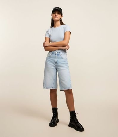 Blusa Básica Justa y Alargada en Rib 4